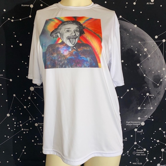 Colorful trippy Albert Einstein graphic tee. 🌈❣️ - Picture 1 of 4